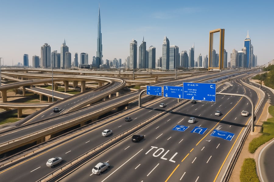 Dubai toll road infrastructure